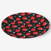 Football Helmet Sports Red Black Patroon Papieren Bordje (Gekanteld)