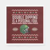 Football Helmet Ugly KerstSweater Servetten (Voorkant)