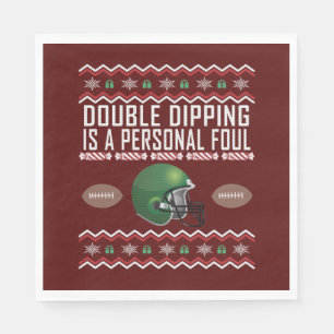 Football Helmet Ugly KerstSweater Servetten