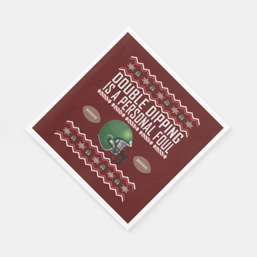 Football Helmet Ugly KerstSweater Servetten (Hoek)