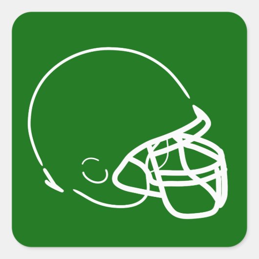 Football Helmet Vierkante Sticker (Voorkant)