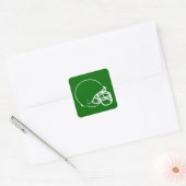 Football Helmet Vierkante Sticker (Envelop)