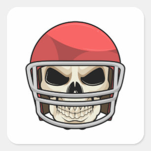 Football Helmet Vierkante Sticker