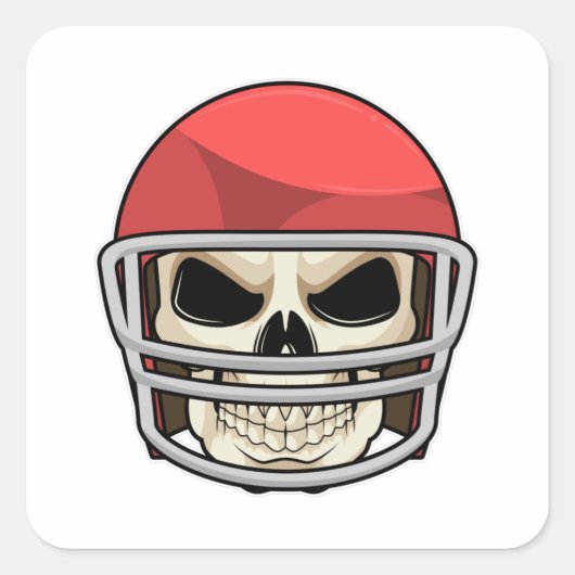 Football Helmet Vierkante Sticker (Voorkant)