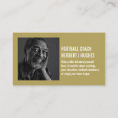 Football Helmet, voetballer, Football coach foto Visitekaartje (Achterkant)