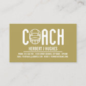 Football Helmet, voetballer, Football coach foto Visitekaartje (Voorkant)