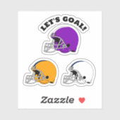 Football Helmets Sports Sticker (Vel)