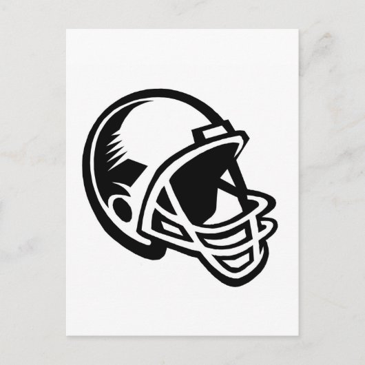 Football helmlogo's briefkaart (Voorkant)