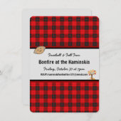 Football Herfst Fun Bonfire Uitnodiging (Voorkant / Achterkant)
