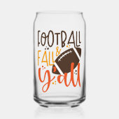 Football Herfst & Y'all Blikvorm Glas (Voorkant)