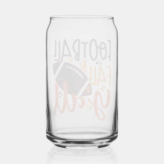 Football Herfst & Y'all Blikvorm Glas (Achterkant)