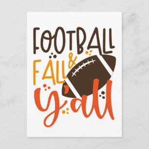 Football Herfst & Y'all Briefkaart