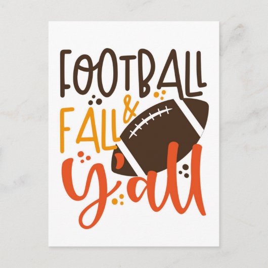 Football Herfst & Y'all Briefkaart (Voorkant)