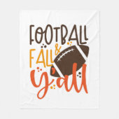 Football Herfst & Y'all Fleece Deken (Voorkant)