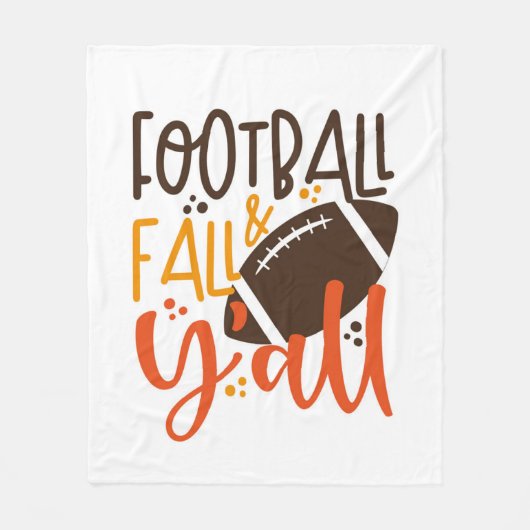 Football Herfst & Y'all Fleece Deken (Voorkant)