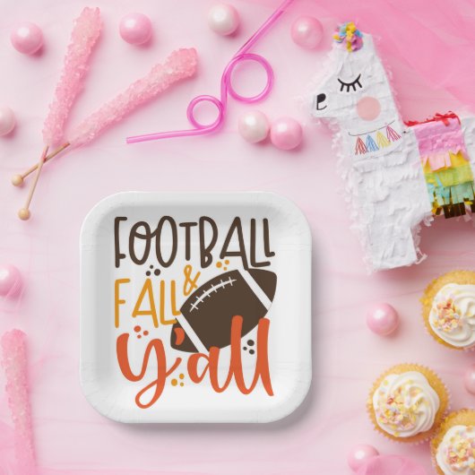 Football Herfst & Y'all Papieren Bordje (Feest)