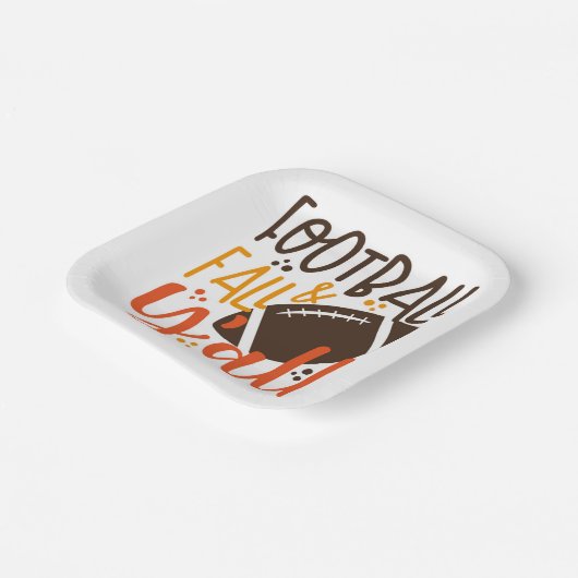 Football Herfst & Y'all Papieren Bordje (Gebogen)
