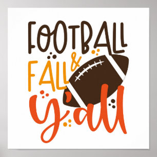 Football Herfst & Y'all Poster