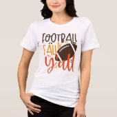 Football Herfst & Y'all Tri-Blend Shirt (Voorkant)