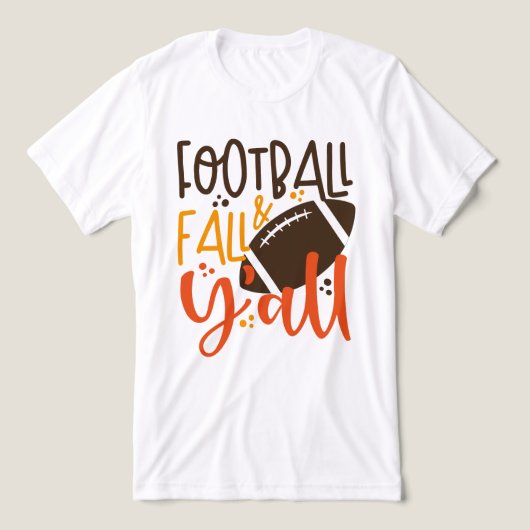 Football Herfst & Y'all Tri-Blend Shirt (Design voorkant)