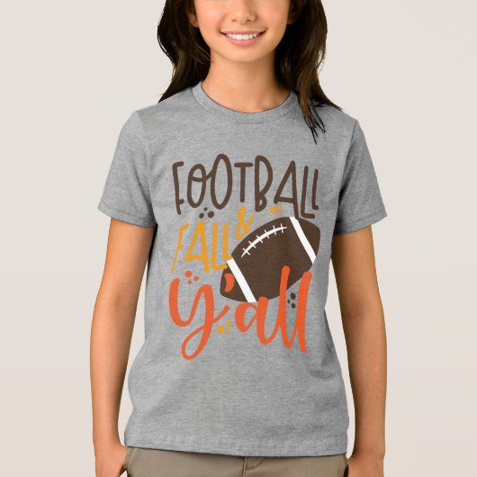 Football Herfst & Y'all Tri-Blend Shirt (Voorkant)