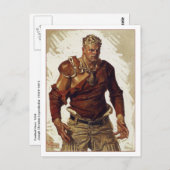 Football Hero door Leyendecker Briefkaart (Voorkant / Achterkant)