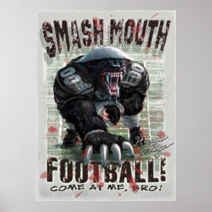 Football Honey Badger Poster