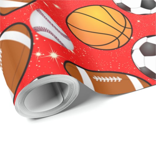 Football honkbal cadeaupapier (Rol Hoek)