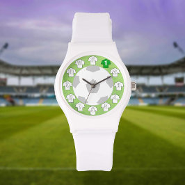 Football Horloge - met witte Shirten