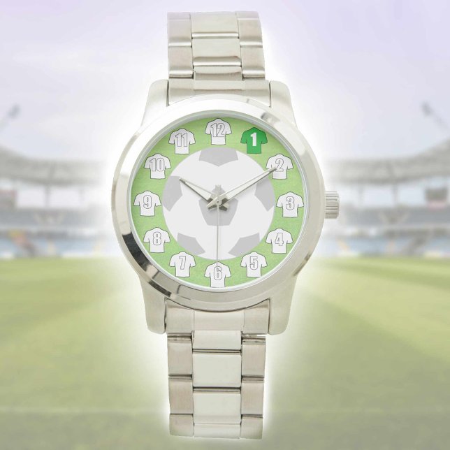 Football Horloge - met witte Shirten (Creator heeft geüpload)