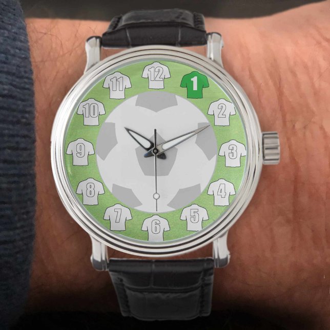 Football Horloge - met witte Shirten (Creator heeft geüpload)