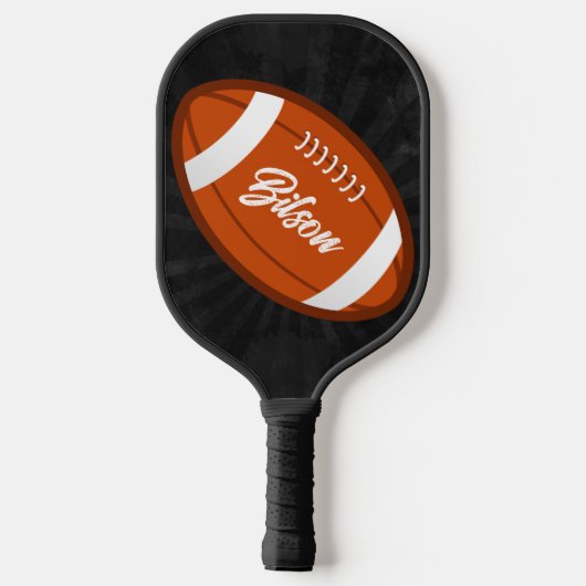Football illustratie Cool Grunge gepersonaliseerd Pickleball Paddle (Achterkant)