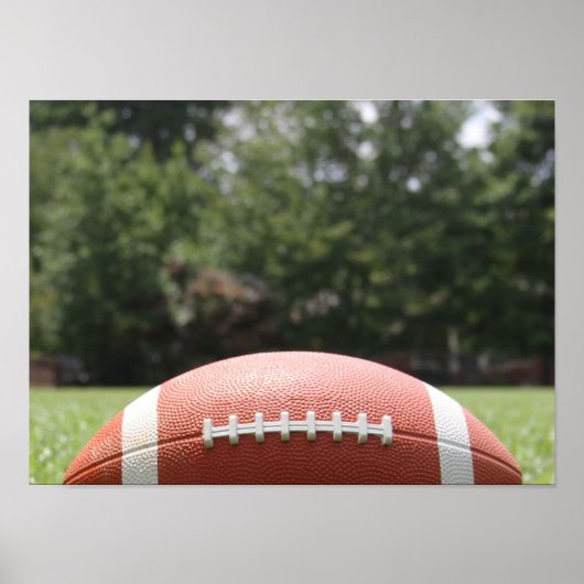 Football in Grass, Closeup Poster (Voorkant)