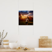 Football in het najaar poster (Keuken)