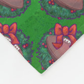 Football in kerstmis: groen fleece deken (Hoek)