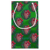 Football in kerstmis: groen klein cadeauzakje (Achterkant)