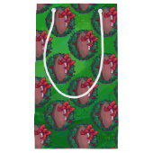 Football in kerstmis: groen klein cadeauzakje (Voorkant)