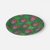 Football in kerstmis: groen papieren bordje (Gekanteld)