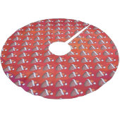 Football in Santa Hat op rood Kerstboom Rok (Gekanteld)