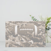 Football in Sepia Briefpapier (Staand voorkant)