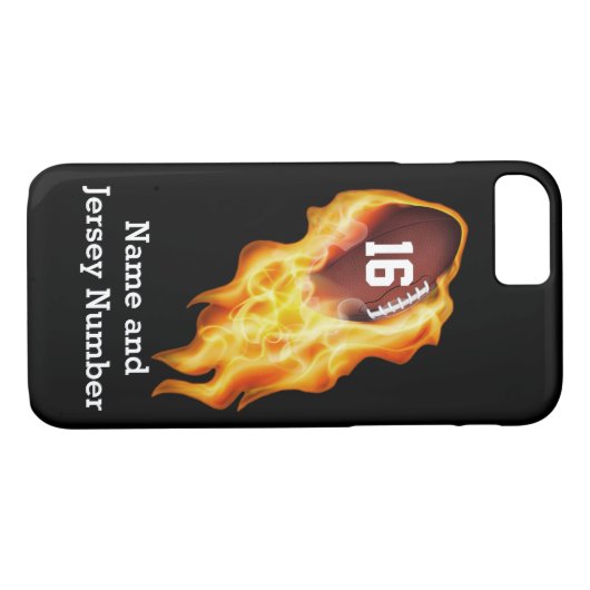 Football iPhone 7 Hoesjes Gepersonaliseerde NAAM, (Achterkant (Horizontaal))