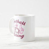 Football is aan het bakken koffiemok (Voorkant links)