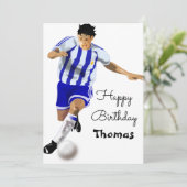 football is blij met verjaardag (Staand voorkant)