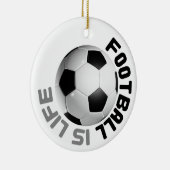 Football is leven keramisch ornament (Rechts)