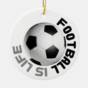 Football is leven keramisch ornament