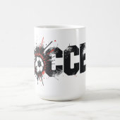 Football Is Life – Modern Soccer Typography Design Koffiemok (Center)