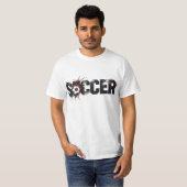 Football Is Life – Modern Soccer Typography Design T-shirt (Voorkant volledig)