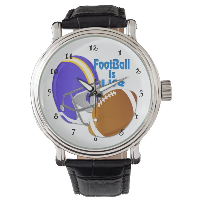 Football is Life Watch Horloge (Voorkant)