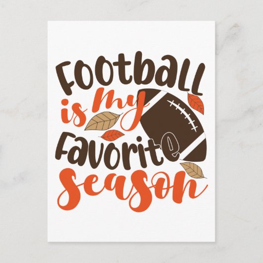 Football is mijn favoriete seizoen briefkaart (Voorkant)