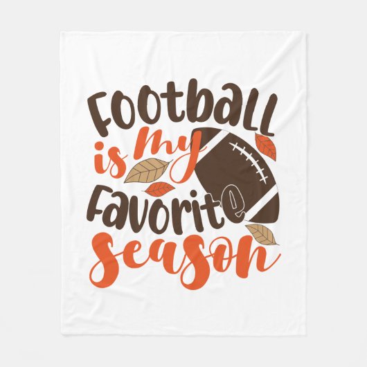 Football is mijn favoriete seizoen fleece deken (Voorkant)